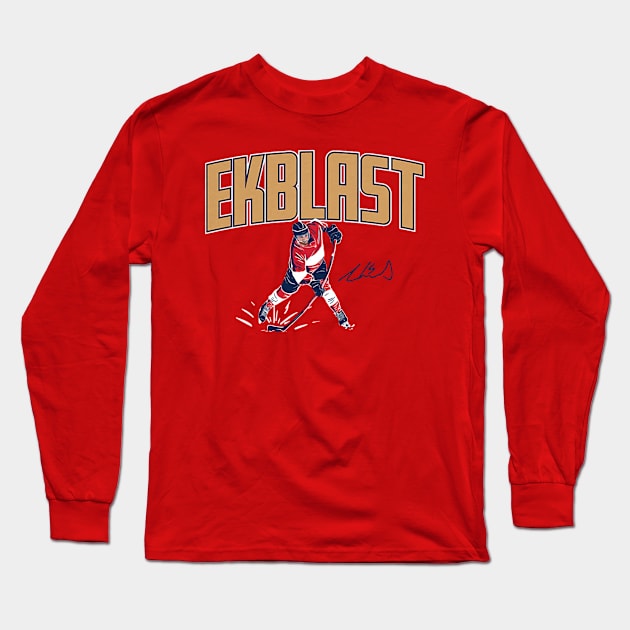 Aaron Ekblad Ekblast Long Sleeve T-Shirt by stevenmsparks